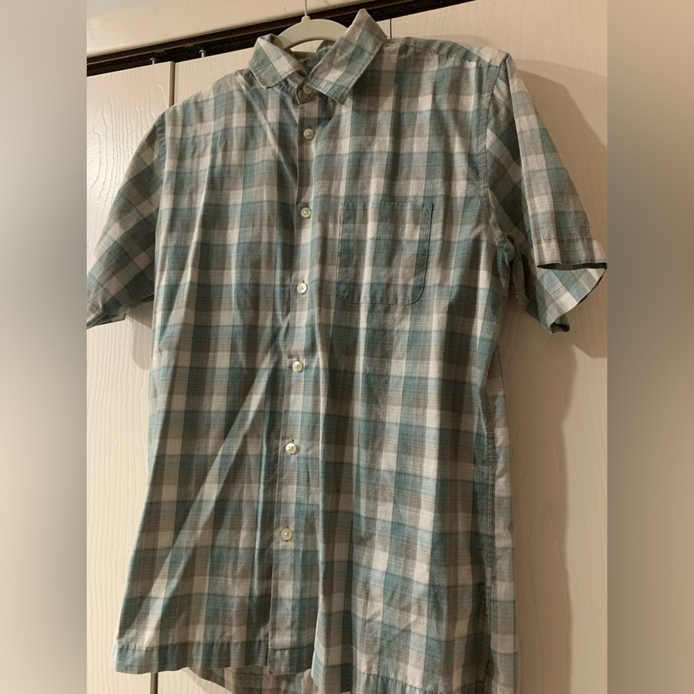 Boys + Arrows Blue and White Plaid Button Down Shirt